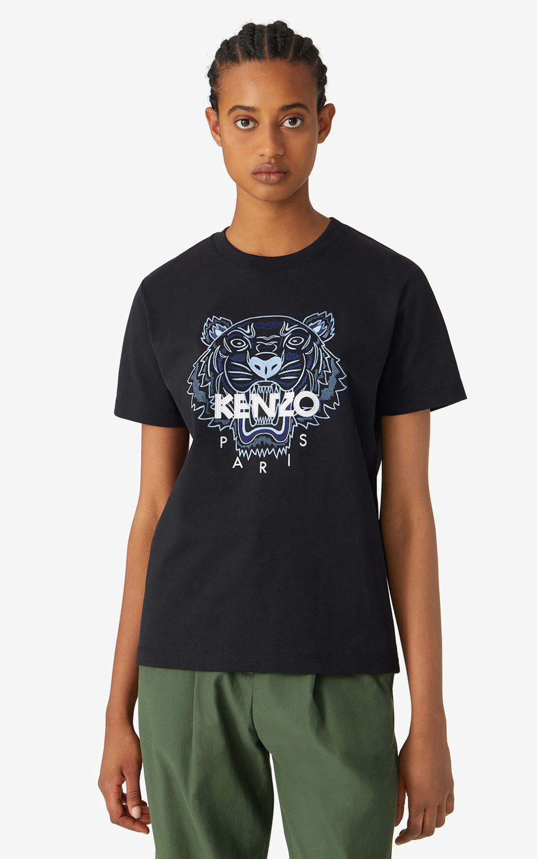 T Shirt Kenzo Loose Tiger Femme Noir | CPJL-73105